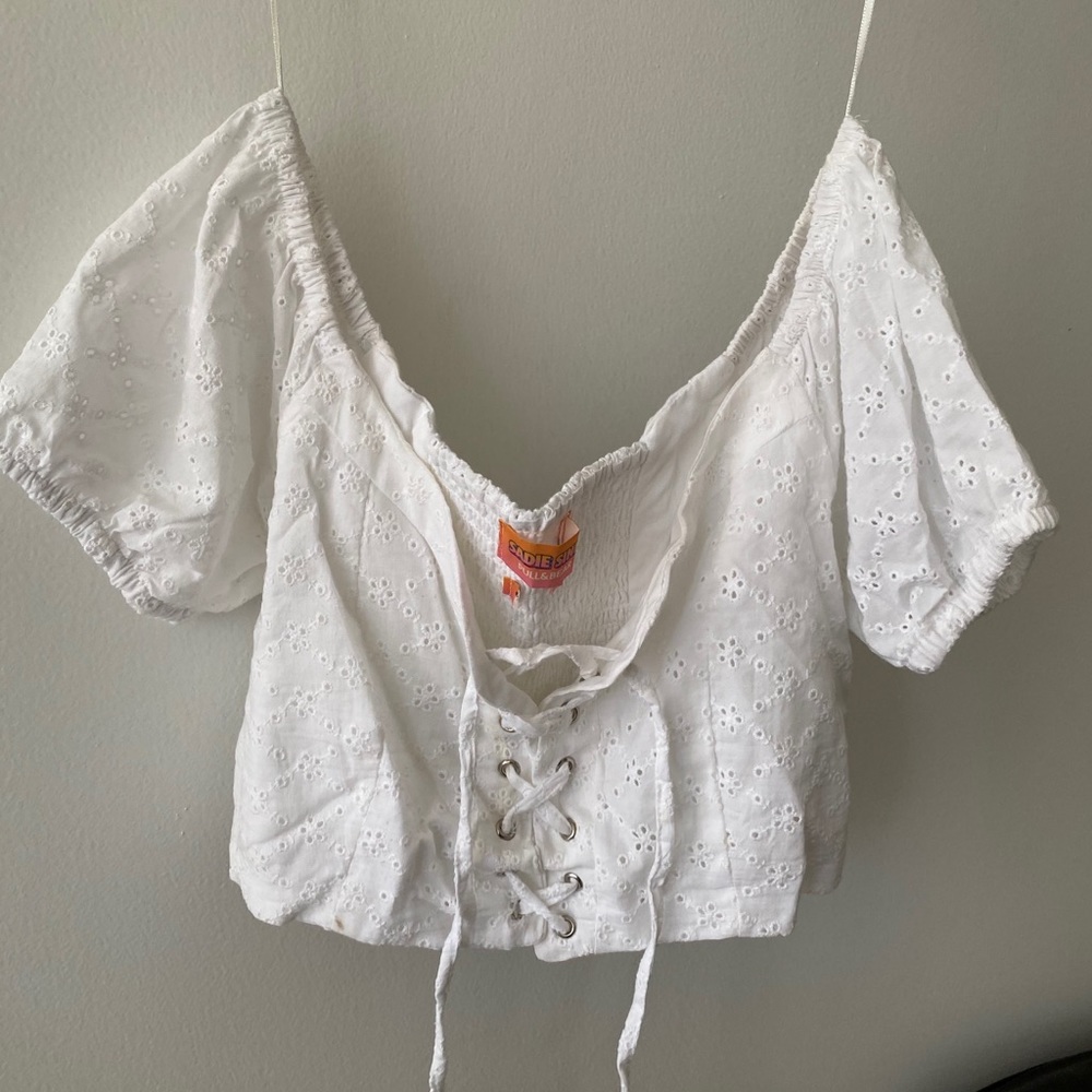 Off the shoulder crop top